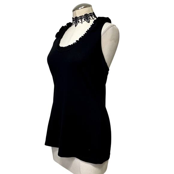 Vtg Y2k Self Esteem Ruffle Bow Gothic Emo Grunge Tank Top - Picture 4 of 12